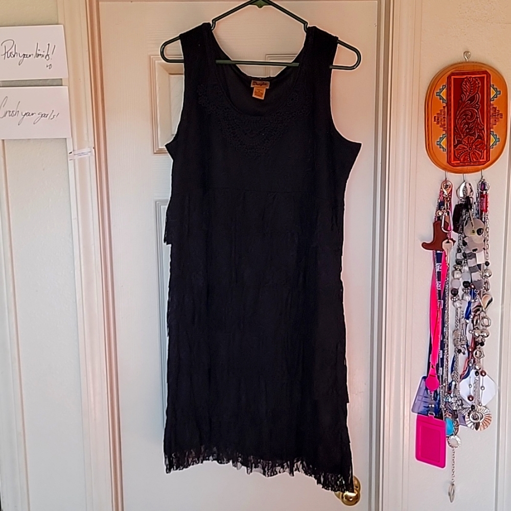 Wrangle women's lace dress. Black XL